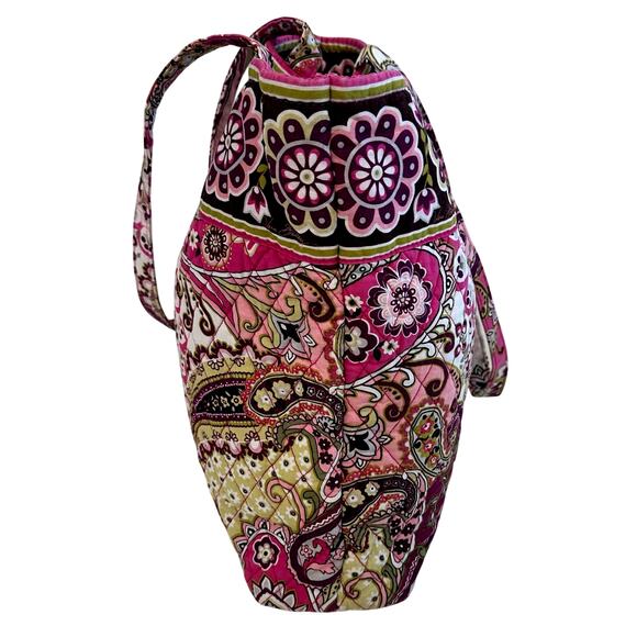 Vera Bradley Retired 'Very Berry Paisley' Large Tote Bag w/Toggle Closure - Picture 5 of 11